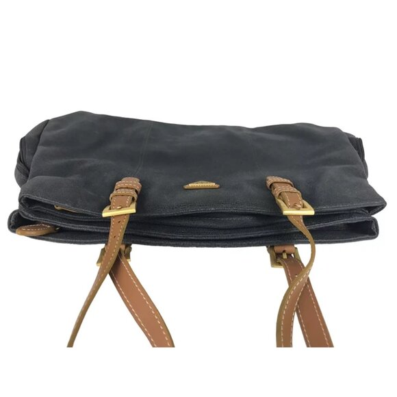 Boyt Womens Black Brown Jump Leather Zipper‎ Pockets Adjustable Strap Tote Bag - Picture 3 of 12